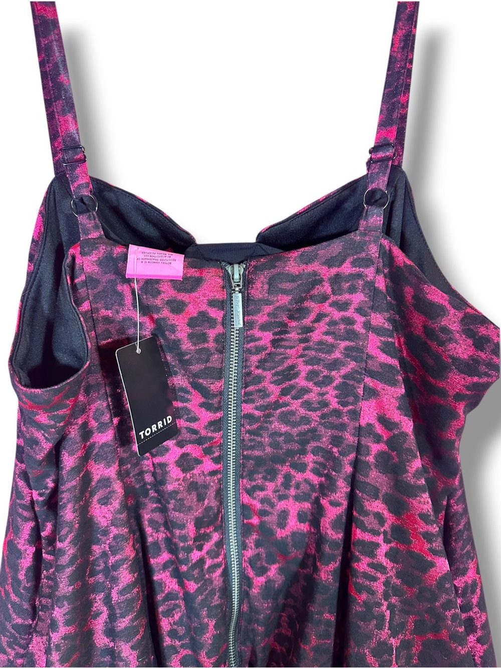 NWT Betsey Johnson x Torrid Leopard Babydoll Dress 16 Pink Black - Picture 9 of 15